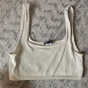 Zara cream crop top